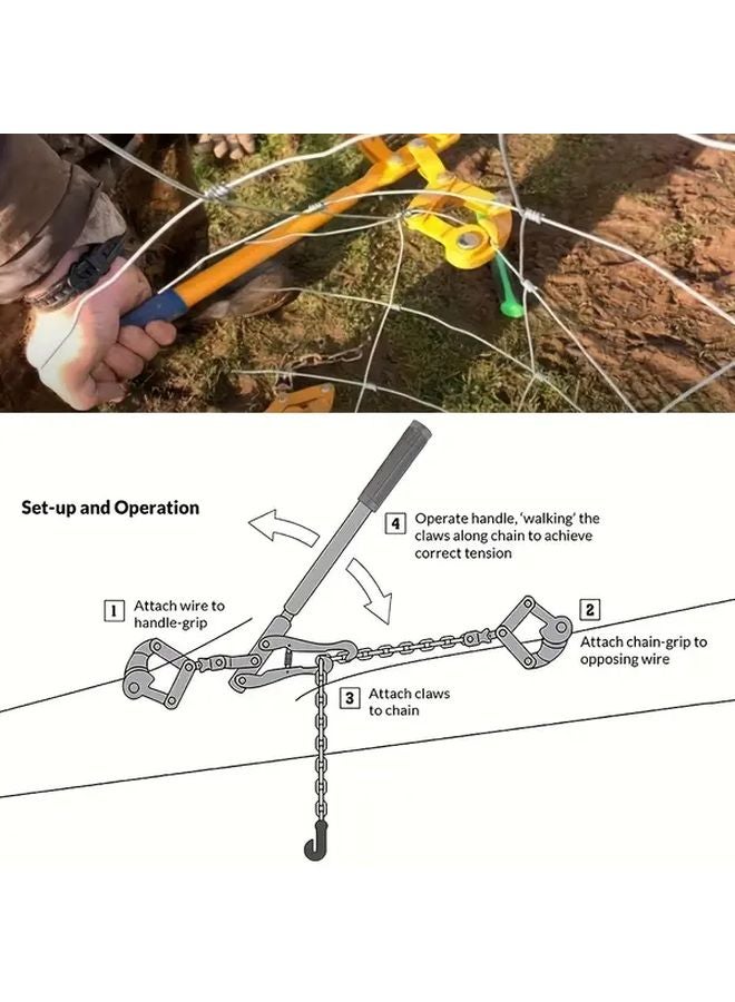 1pc Galvanized Chain Link Fence Repair Tool Manual Tensioner For Farm Agricultural Fencing - Image 5